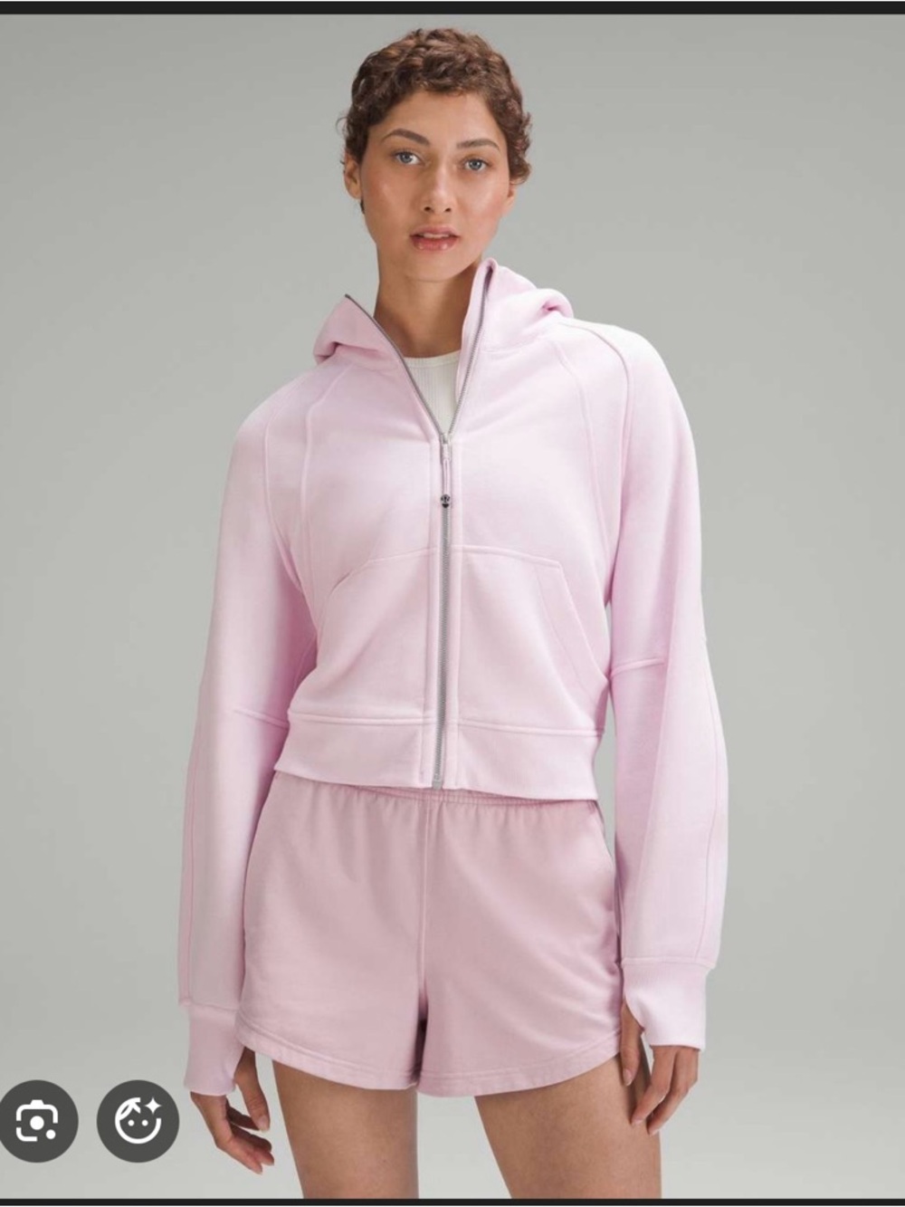 Lululemon Scuba Oversized Full Zip Hoodie in Meadowsweet Pink Size M/L